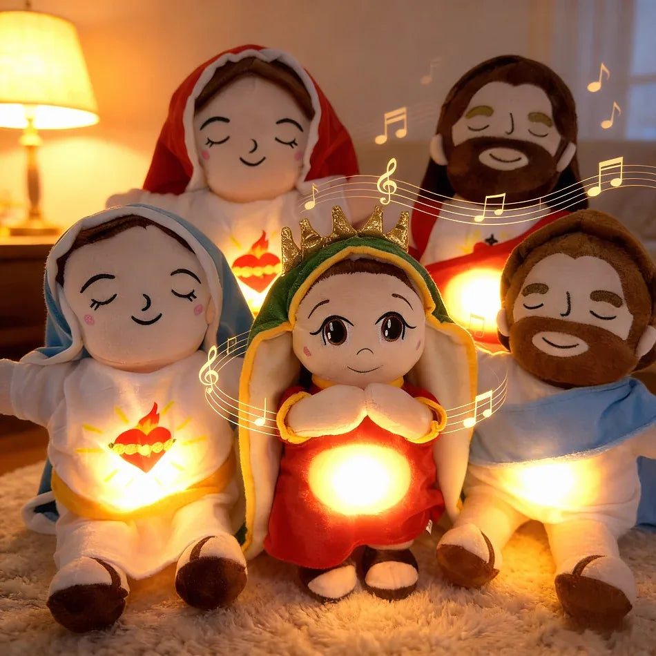 Interactive Breathing Jesus Plush Toy