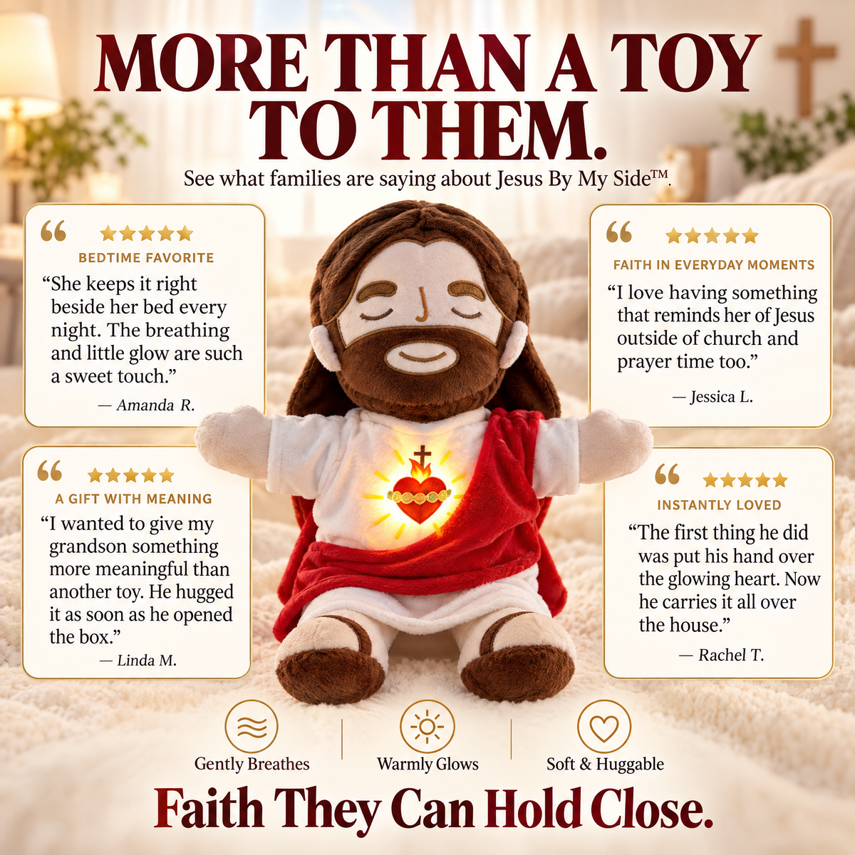 Jesus By My Side™ | Breathing & Glowing Plush